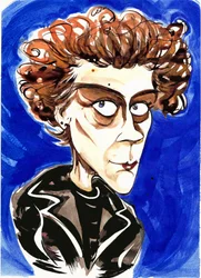 Olga Neuwirth (caricature of Austrian composer, born 1968)